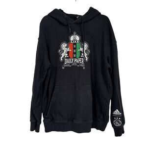 Adidas AJAX Amsterdam - DAILY PAPER GRAPHIC HOODIE - Size XL Pullover Sweatshirt